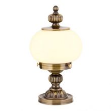 Wiener nostalgia lampa stołowa 1x60W E27 230V antyczny mosiądz / champ-szampański mat